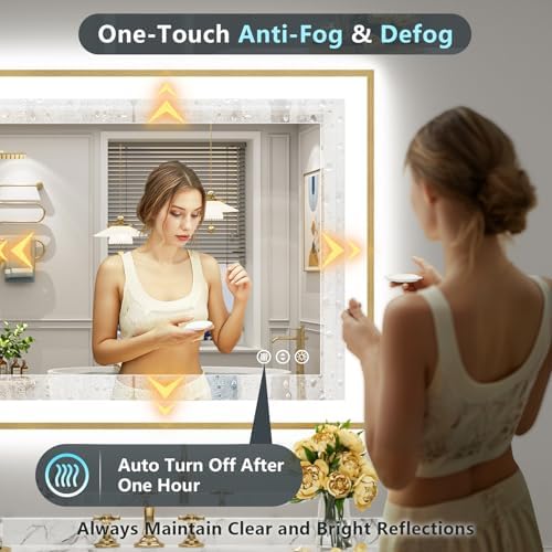 30x36 Gold LED Bathroom Mirror - Image 5