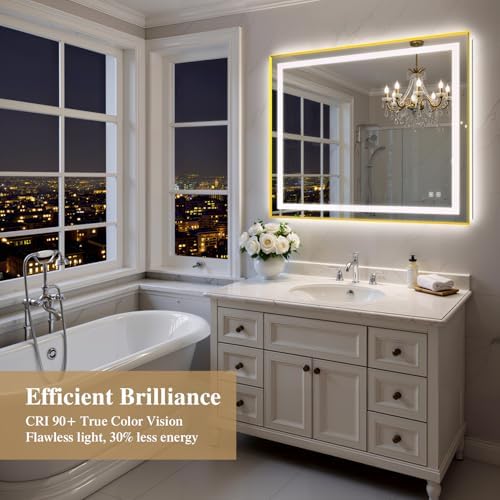 48X40 Inch LED Bathroom Mirror - Image 2