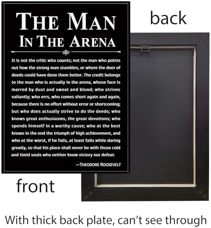Office Wall Art Inspirational Decor The Man in the Arena Framed 12’’x16’’ - Image 4