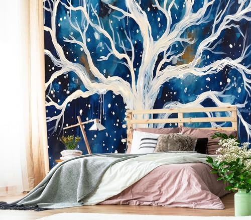 XMPMBM-Graffiti Art backsplash Large Decorative Wallpaper Watercolor Tree by Moredurableandtear-resistantthantraditionalwallpaperwithexcellentadhesion