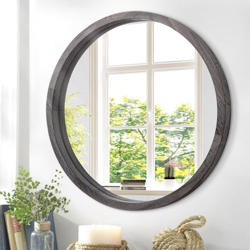 JJUUYOU Large Circle Wall Mirror 20 Inch Round Wall Mirror by JJUUYOU