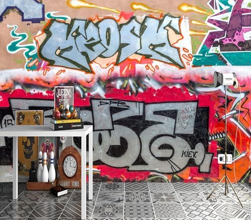 XMPMBM-Graffiti Art backsplash Large Decorative Wallpaper Bedroom Bathroom - Image 2