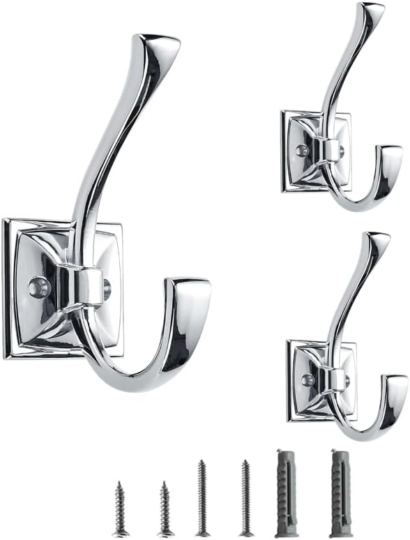 3 Pack Decorative Heavy Duty Towel Hooks by CABDM