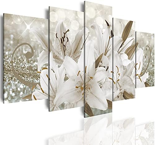 LUDUHU White Orchid Flowers Canvas Print - Image 2