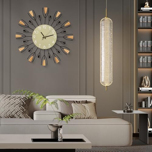 24 Inch Large Modern Mid Century Sunburst Wall Clock - Image 3