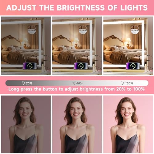 Vanity Mirror with Lights, Dimmable 3 Modes, Memory Function, Smart Touch - Image 5