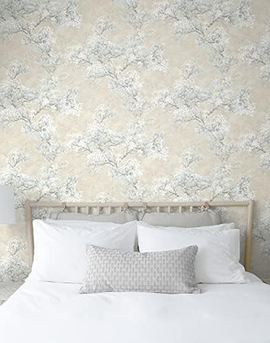NextWall Cherry Blossom Grove Impressionistic Peel and Stick Wallpaper - Image 5