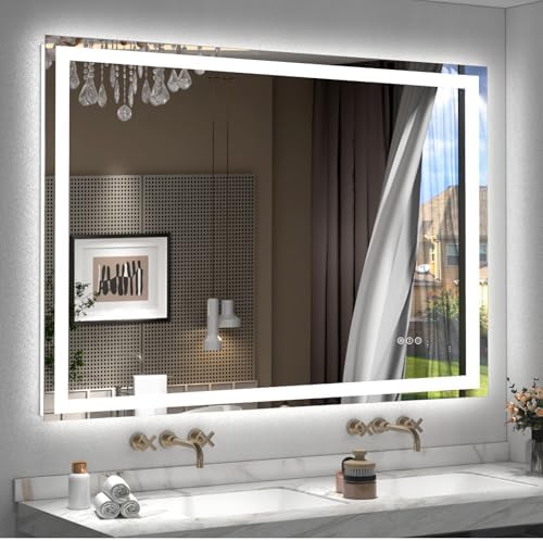 48x40 LED Lighted Bathroom Mirror by ODDSANMirrors