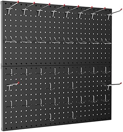 TORACK Metal Pegboard Wall Organizer 24"x24" by TORACK