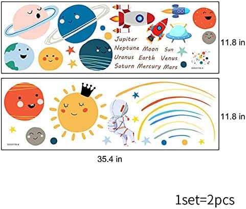 Space Planet Kids Wall Stickers, Large Educational Wall Decals - Image 5