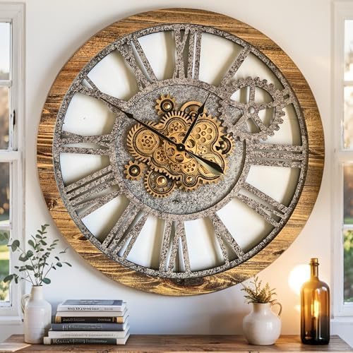ImprovingLife The Gears Clock 36'' Inch Real Moving Gear Wall Clock Vintage by THEGEARSCLOCK