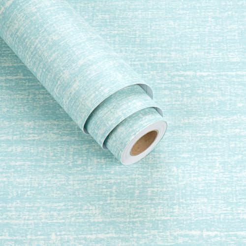 Grasscloth Peel and Stick Wallpaper Blue Textured Contact Paper by Wallderful