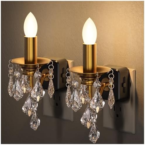 Briignite Chandelier Night Lights Plug into Wall 2 Pack by WelcometoBriigniteenjoyyourtimehere