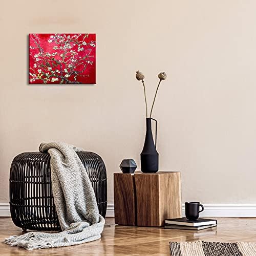 Wieco Art Red Almond Blossom Tree Vincent Van Gogh Paintings Reproduction - Image 4