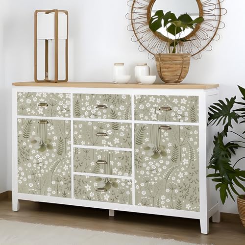 17.5"x475" Vintage Wallpaper Peel and Stick Botanical Wildflowers Wallpaper - Image 4