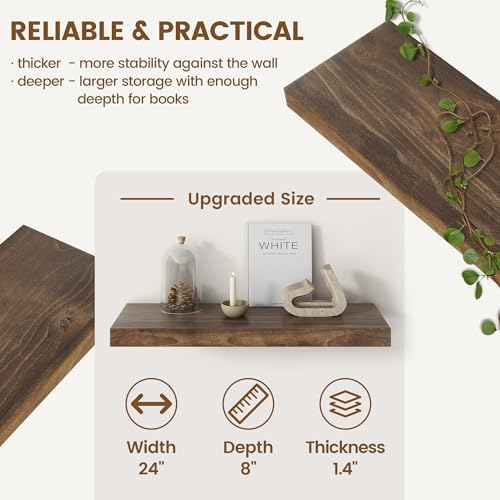 Floating Shelves for Wall Decor, Rustic Wall Shelves - Image 5