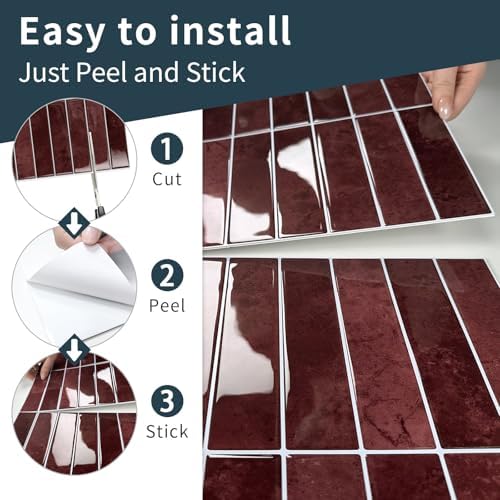10 Sheets Upgraded Thicker Design Subway Tile Peel and Stick Backsplash - Image 6
