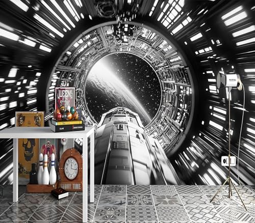XMPMBM-Capsule Space backsplash Large Decorative Wallpaper Starship Nursery - Image 2