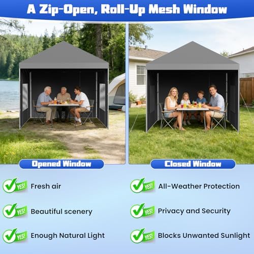 10x10 Canopy Sidewalls, UV Protection, Waterproof, Canopy Tent Accessories - Image 5
