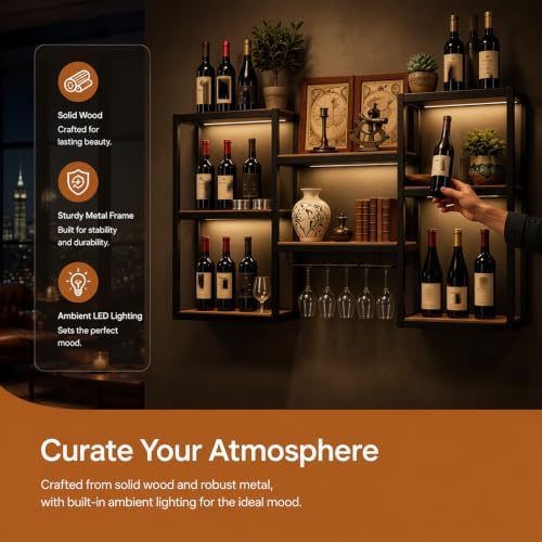 70.8in Wall Mounted Wine Rack - Image 5