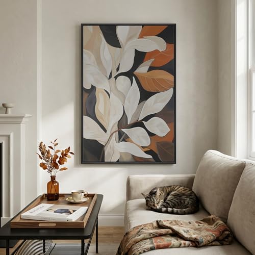 Framed Vertical Boho Abstract Botanical Wall Art - Image 4