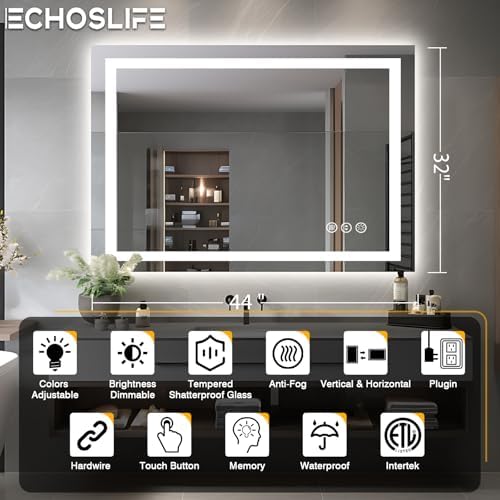 EchosLife 44"x32" Bathroom Mirror - Image 2
