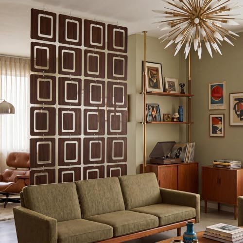 Thyle 4 Strings Mid Century Modern Room Decor Divider Brown Hanging Decorative - Image 5