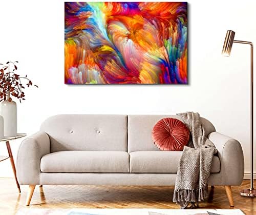 Large Colorful Abstract Canvas Wall Art - Image 3