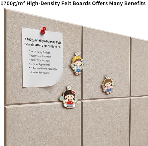 1/2'' Thick Felt Bulletin Board Squares, Dartboard Wall Protector - Image 6