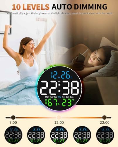 10 Inch Large Digital Wall Clock - Image 6