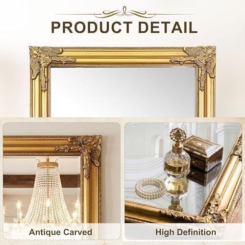 Vintage Gold Mirror for Wall - Image 3