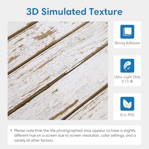 COMSTICKC 3D Faux Wood Wall Sticker Shiplap Peel and Stick, Not Real Wood - Image 4
