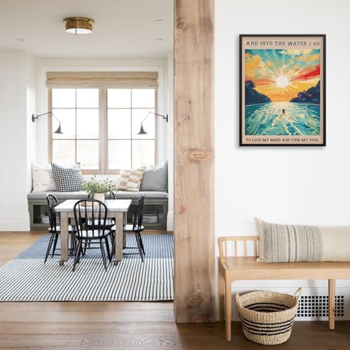 Sunrise Sunset landscape Posters Abstract Ocean Painting Wall Art 12X16 inch - Image 6