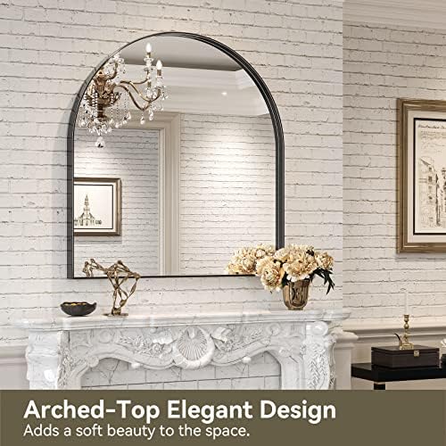 Brightify Arched Mirror, 31 x 33 Inch Black Arch Mirror - Image 3
