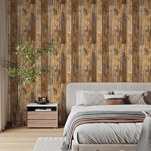 Abyssaly Wood Grain Contact Paper Peel and Stick Wood Look Wallpaper - Image 4