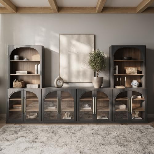 BELLEZE Jagger 130" Wall Unit 5-Piece Modular TV Stand - Image 4