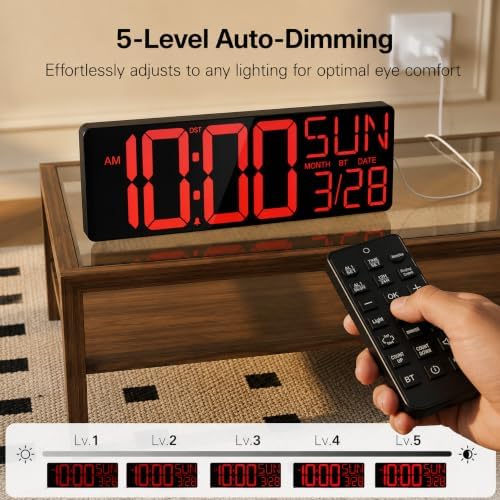 JALL 18" Large Digital Wall Clock - Image 4