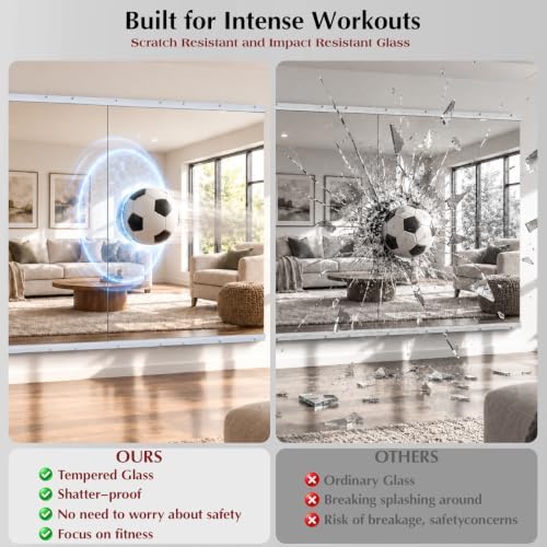 BEAUTYPEAK Home Gym Mirror - Image 4