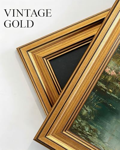 Gold Framed Wall Art, Vintage Mallard Duck Canvas Prints, Flying Ducks Rustic - Image 3
