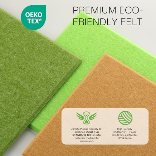 MaxGear Large Cork Board for Wall 36" x 24", Fruit Green Bulletin Board - Image 2