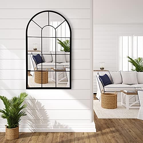 HQiJun Wall Mirror Window Decorative Mirrors Arched Farmhouse - Image 3