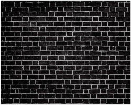 VitalCozy 10 x 8 ft Black Brick Wall Backdrop Fabric Halloween Background by VitalCozy