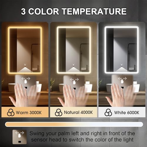 LED Bathroom Mirror, 20x28 in Vanity Mirrors - Image 4