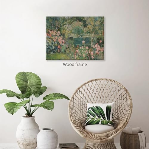 Sage Green Scenery Garden Wall Art Landscape Botanical Wildflower Poster 08x10 - Image 3