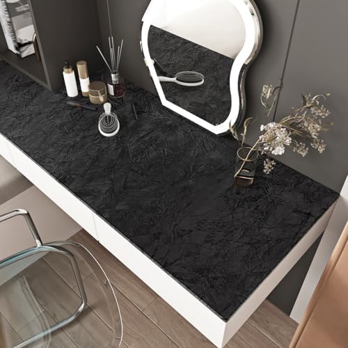 Wallercity Black Floral Velvet Flock Contact Paper - Image 2