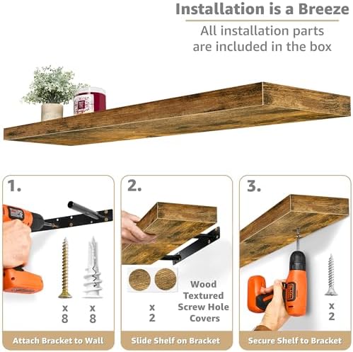 Sorbus Floating Shelves for Wall Storage - Image 4