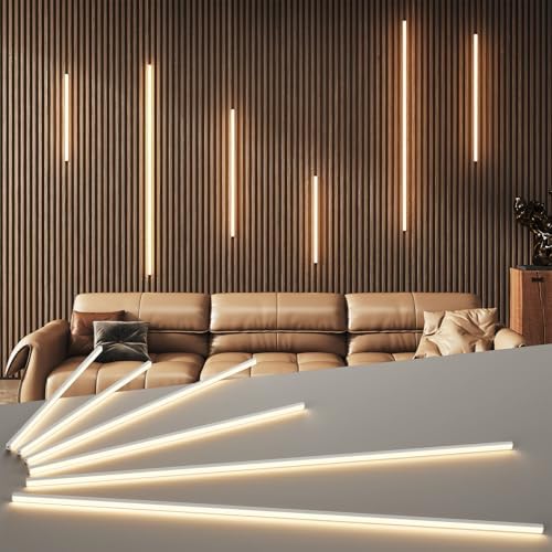LED Recessed Lighting Kit for Wall Panels 6pcs Slat Wall Lights by PeaceCozinessComfortable