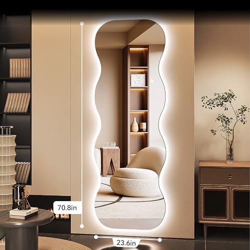 Hasipu 71"x24" Wavy Full Length Mirror - Image 2