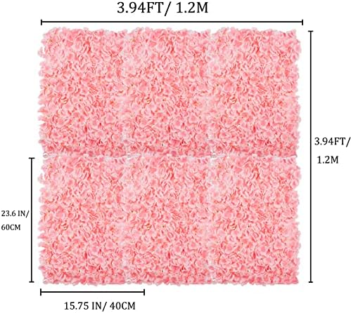 BLOSMON Flower Wall Panel Backdrop Decor Blush Artificial Floral Backdrop - Image 2