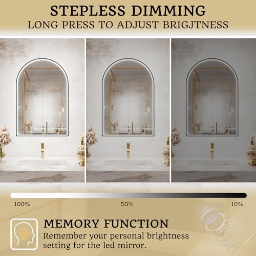 20x32 Arched LED Bathroom Mirror - Image 5